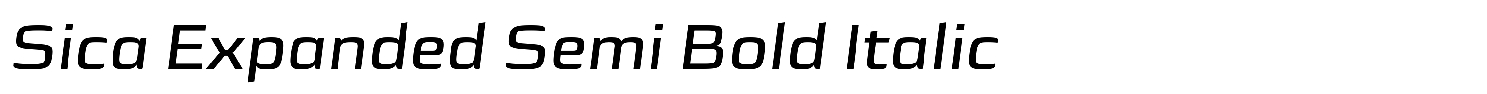 Sica Expanded Semi Bold Italic